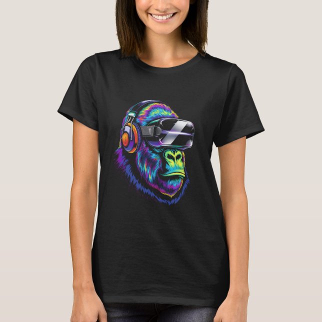 Gorilla VR Tshirt Boys Jouant Jeux pour adultes (Devant)