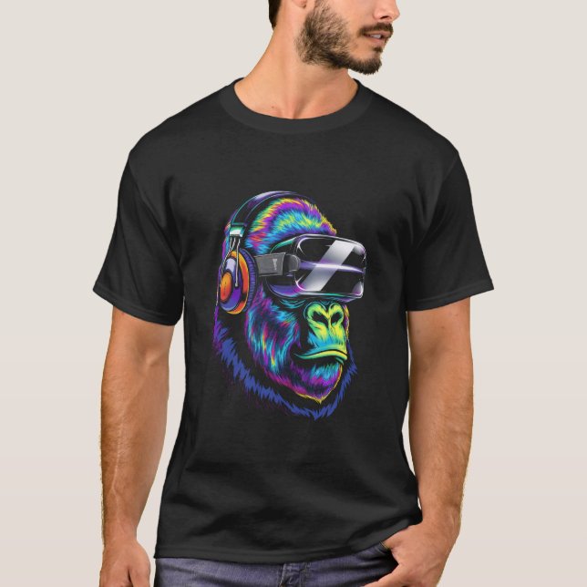 Gorilla VR Tshirt Boys Jouant Jeux pour adultes (Devant)