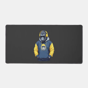 Gorilla Wearing Hoodie Funny Coole Tierart Schreibtischunterlage