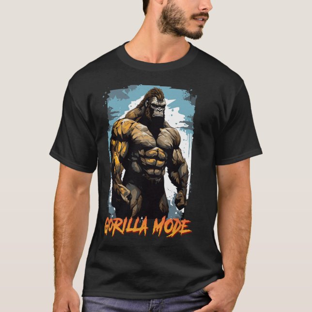 Gorilla Workout Tees Gorilla Mode Gym And Bodybuil (Vorderseite)