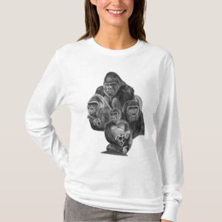 GorillaFamily Long-tshirt (ゴリラ家族ロングTシャツGorillaLife T-Shirt
