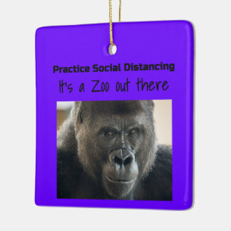 Gorillas im Riot von Midst Corona am Funnycomb Keramikornament