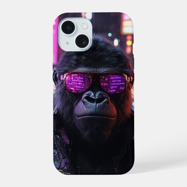 Gorillas iPhone 15 Hülle (Rückseite)
