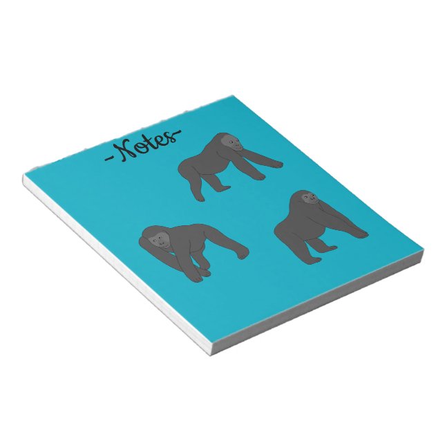 Gorillas Notizblock (angewinkelt)