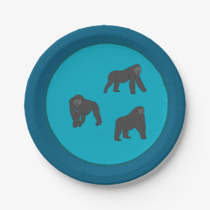 Gorillas Pappteller