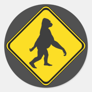 Gorillas Xing! Runder Aufkleber