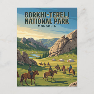 Gorkhi-Terelj-Nationalpark Mongolei Postkarte