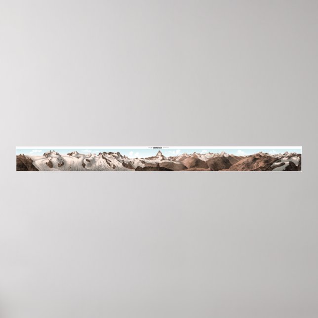 GORNERGRAT Swiss Alps Panorama 360° Poster (Devant)