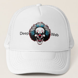 Gorra blanca con logo y texto Deep Web Truckerkappe