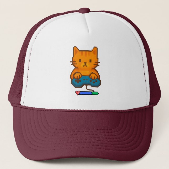 gorra de gato gamer truckerkappe (Vorderseite)