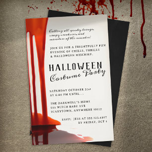 Gory Blood Tropfens Halloween-Party Flyer