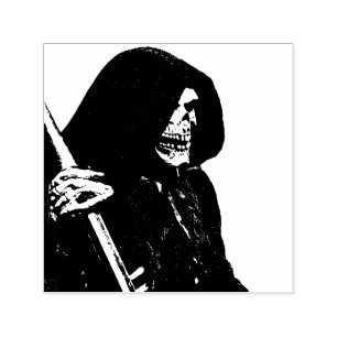 Gory Grim Sensenmann mit Scythe Permastempel