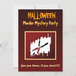 Gory Halloween Mystery Party Einladung