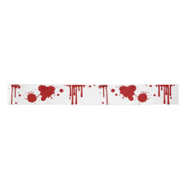 Gory Red Bloodstains Blutspatter Satinband