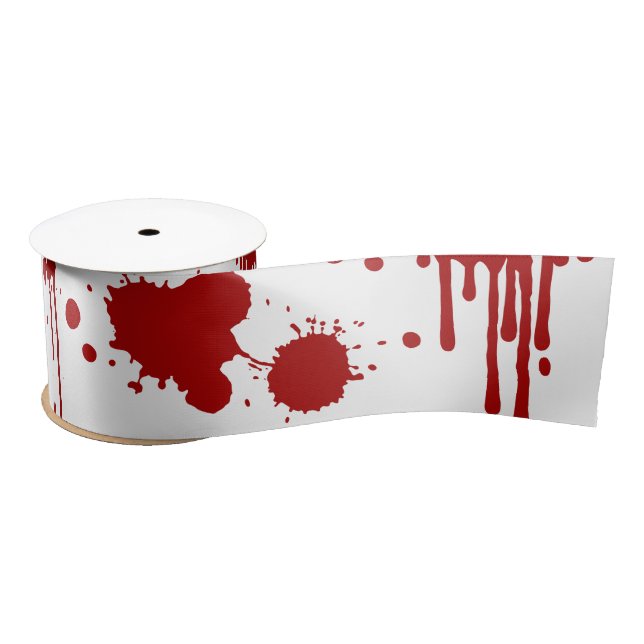 Gory Red Bloodstains Blutspatter Satinband (Spule)
