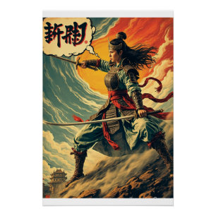 Goryeo Female Warrior Art - Koreanische Geschichte Poster