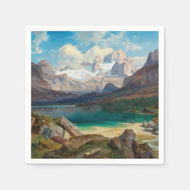Gosauer See mit Blick auf das Dachsteinmassiv Serviette (Vorderseite)