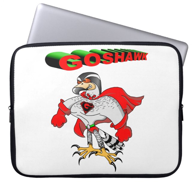 Goshawk Cartoon Laptopschutzhülle (Vorderseite)