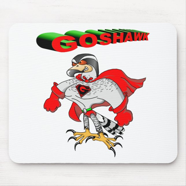 Goshawk Cartoon Mousepad (Vorne)