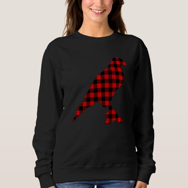 Goshawk Red Buffalo Kariert Raptor Matching Family Sweatshirt (Vorderseite)