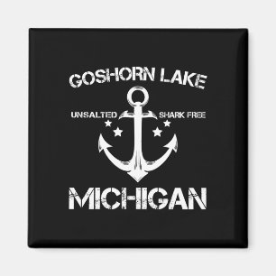 Goshorn See Michigan lustiges Angeln Camping Somme Magnet
