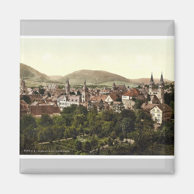 Goslar und Georgenberg, Hartz, Deutschland klassis Magnet (Vorne)