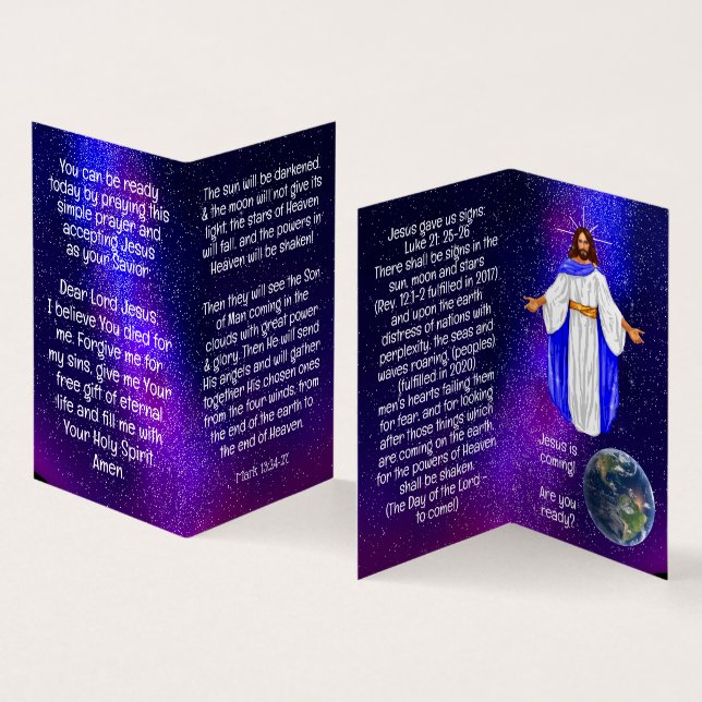 Gospel Tract  Visitenkarten (Innenseite und Außenseite)
