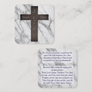 Gospel-Traktkarte Quadratische Visitenkarte