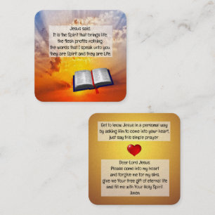 Gospel-Traktkarte Quadratische Visitenkarte