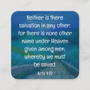 Gospel-Traktkarte Quadratische Visitenkarte