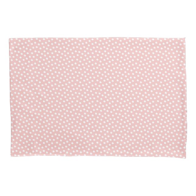 Gossamer Pink Watercolor Dots Pillow Case Kissenbezug (Vorderseite)