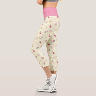 Gossil Girl Lipstick & Parfüm Muster Capri Leggings