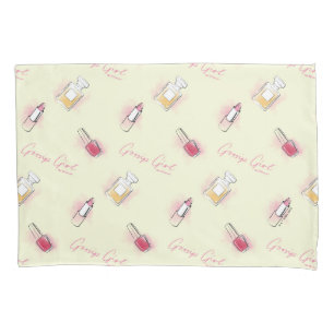 Gossil Girl Lipstick & Parfüm Muster Kissenbezug