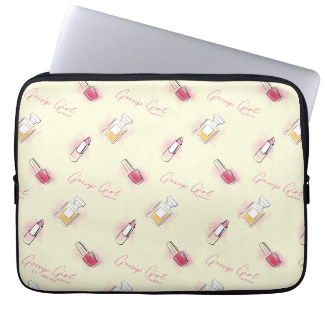 Gossil Girl Lipstick & Parfüm Muster Laptopschutzhülle (Vorderseite)