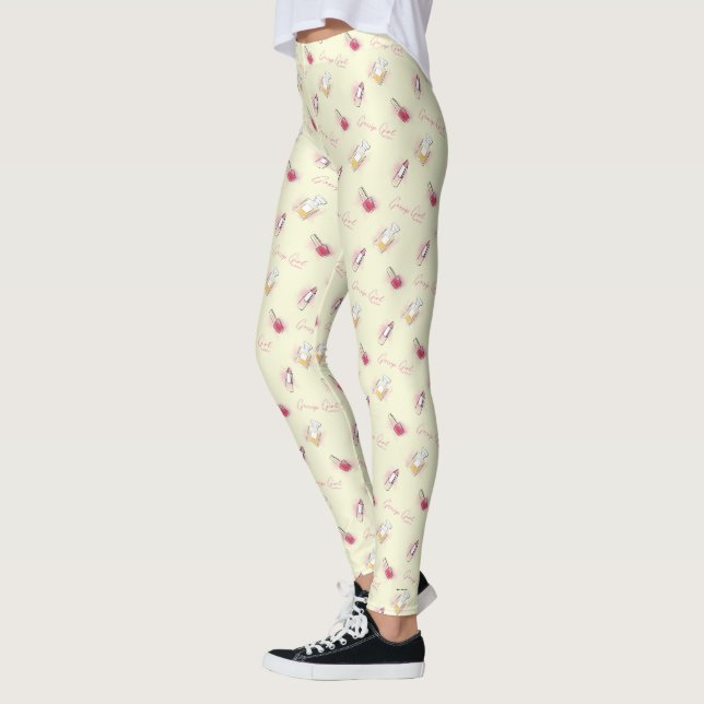Gossil Girl Lipstick & Parfüm Muster Leggings (Links)