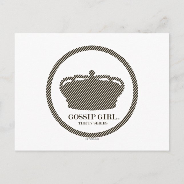 Gossil Girl TV Series Crown Icon Postkarte (Vorderseite)