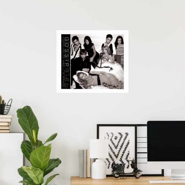 Gossip Girl Black and White Group Graphic Poster (Heimbüro)