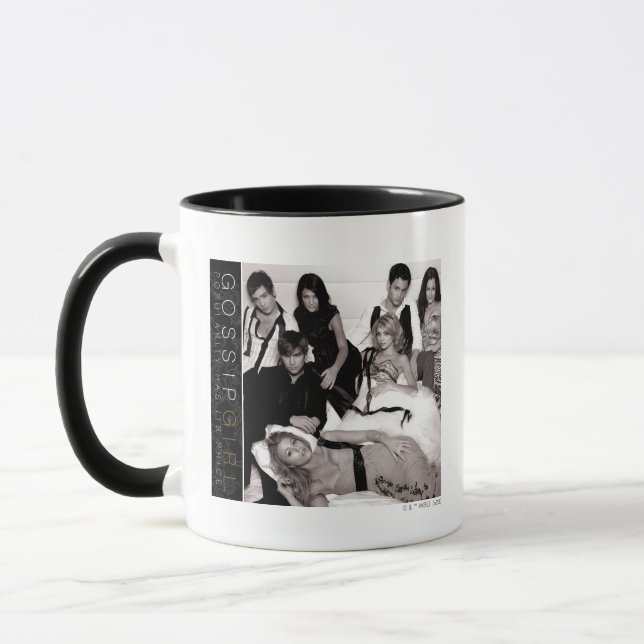 Gossip Girl Black and White Group Graphic Tasse (Links)