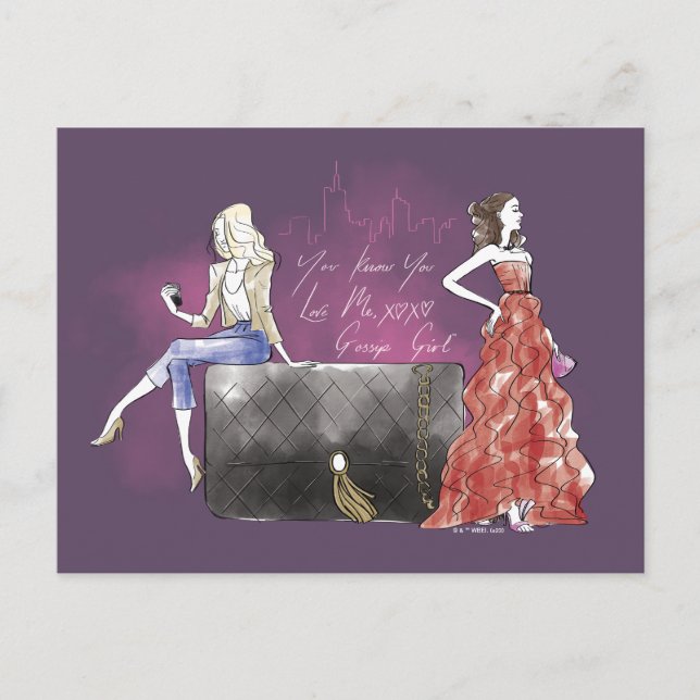 Gossip Girl - Du weißt, dass du Liebe hast Postkarte (Vorderseite)