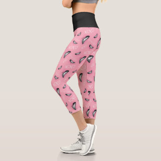 Gossip Girl High Heels Muster Capri Leggings
