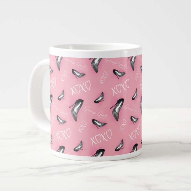 Gossip Girl High Heels Muster Jumbo-Tasse (Vorderseite Links)