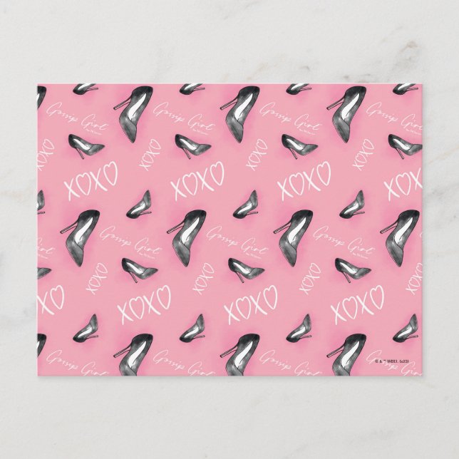 Gossip Girl High Heels Muster Postkarte (Vorderseite)