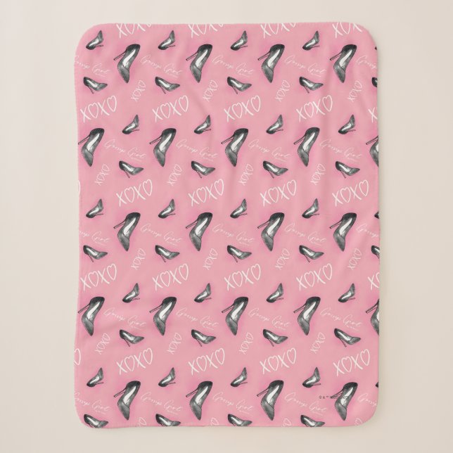 Gossip Girl High Heels Muster Sherpadecke (Vorderseite)