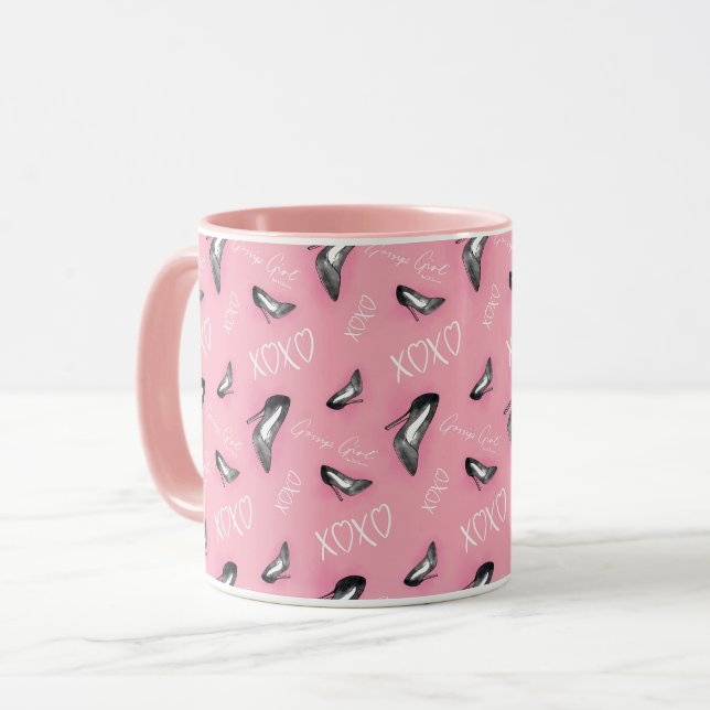 Gossip Girl High Heels Muster Tasse (Vorderseite Links)