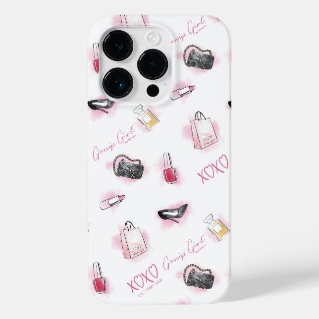 Gossip Girl Makeup Muster Case-Mate iPhone 14 Pro Hülle (Rückseite)