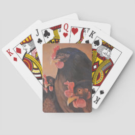 Gossip Girls Hühner Kunst Spielkarten