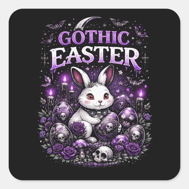 Gostisches Ostern Quadratischer Aufkleber (Vorderseite)