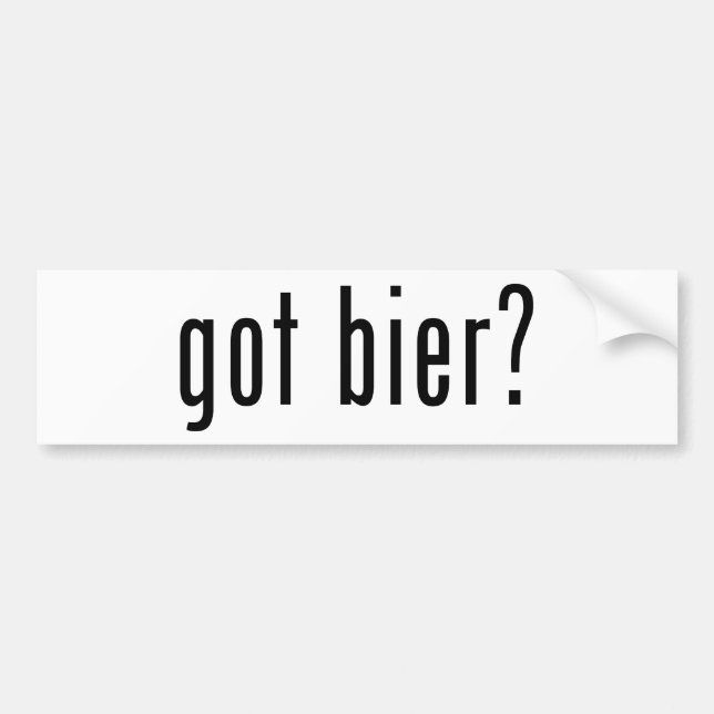 got Bier? Autoaufkleber (Vorne)