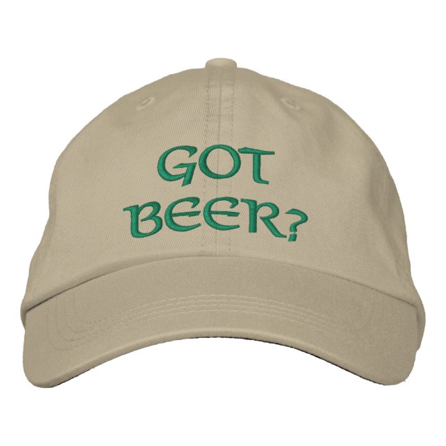 Got Bier? bestickte St. Pats Cap Bestickte Baseballkappe (Vorderseite)