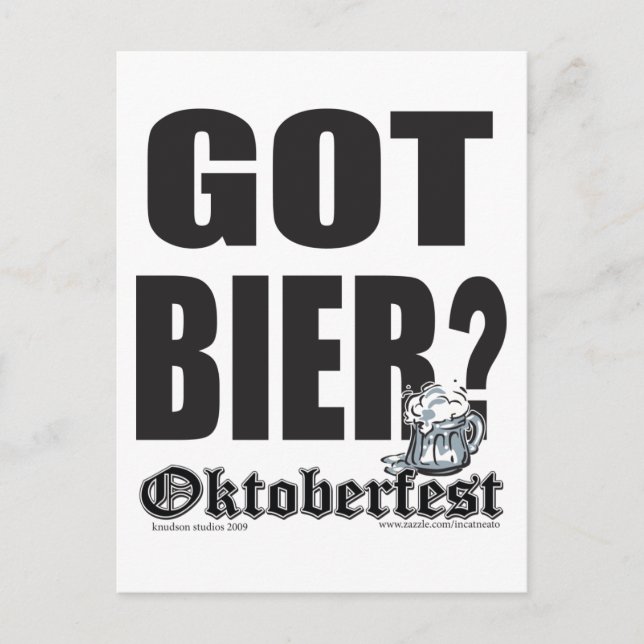 Got Bier - Oktoberfest Postkarte (Vorderseite)